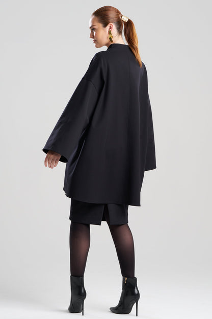 NATORI Techno Crepe Trapeze Coat