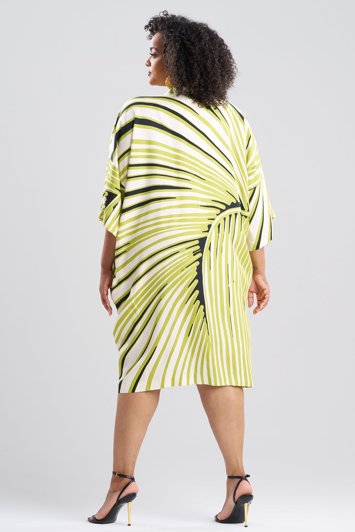 NATORI Yoshinoki Cotton Silk Caftan Dress