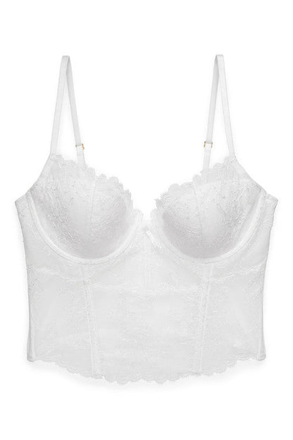NATORI Buy Chantilly Lace Bustier in Warm White Online