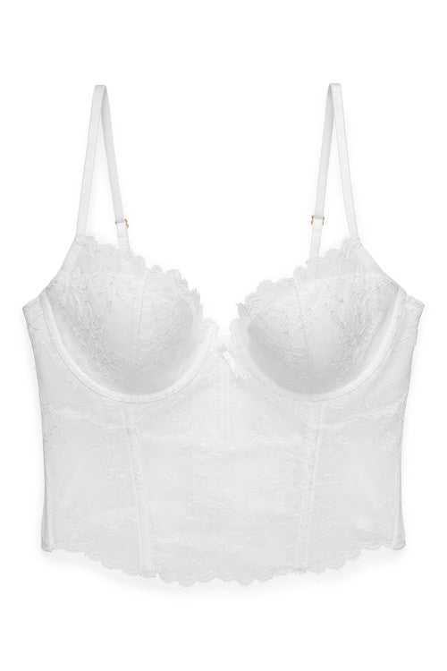 NATORI Buy Chantilly Lace Bustier in Warm White Online