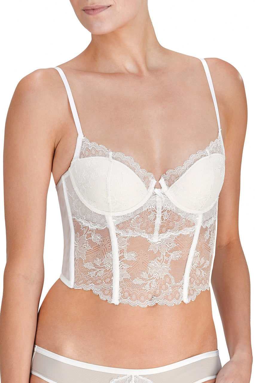 NATORI Buy Chantilly Lace Bustier in Warm White Online