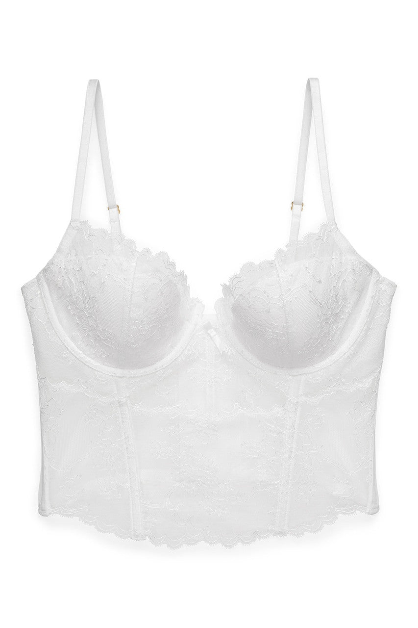 NATORI Buy Chantilly Lace Bustier in Warm White Online
