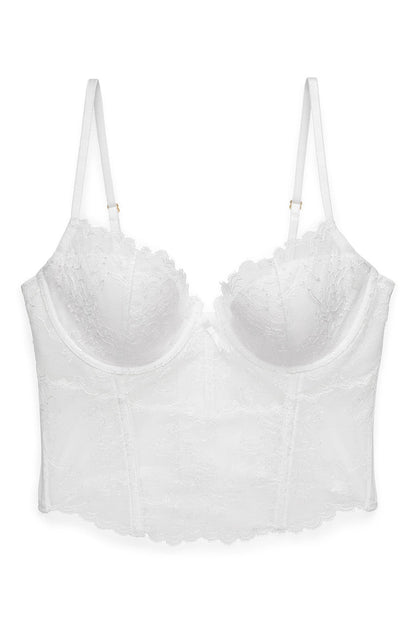 NATORI Buy Chantilly Lace Bustier in Warm White Online