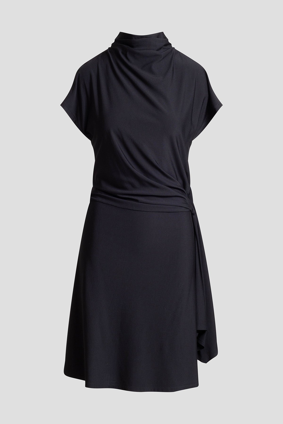 NATORI Crepe Knit Cascade Dress