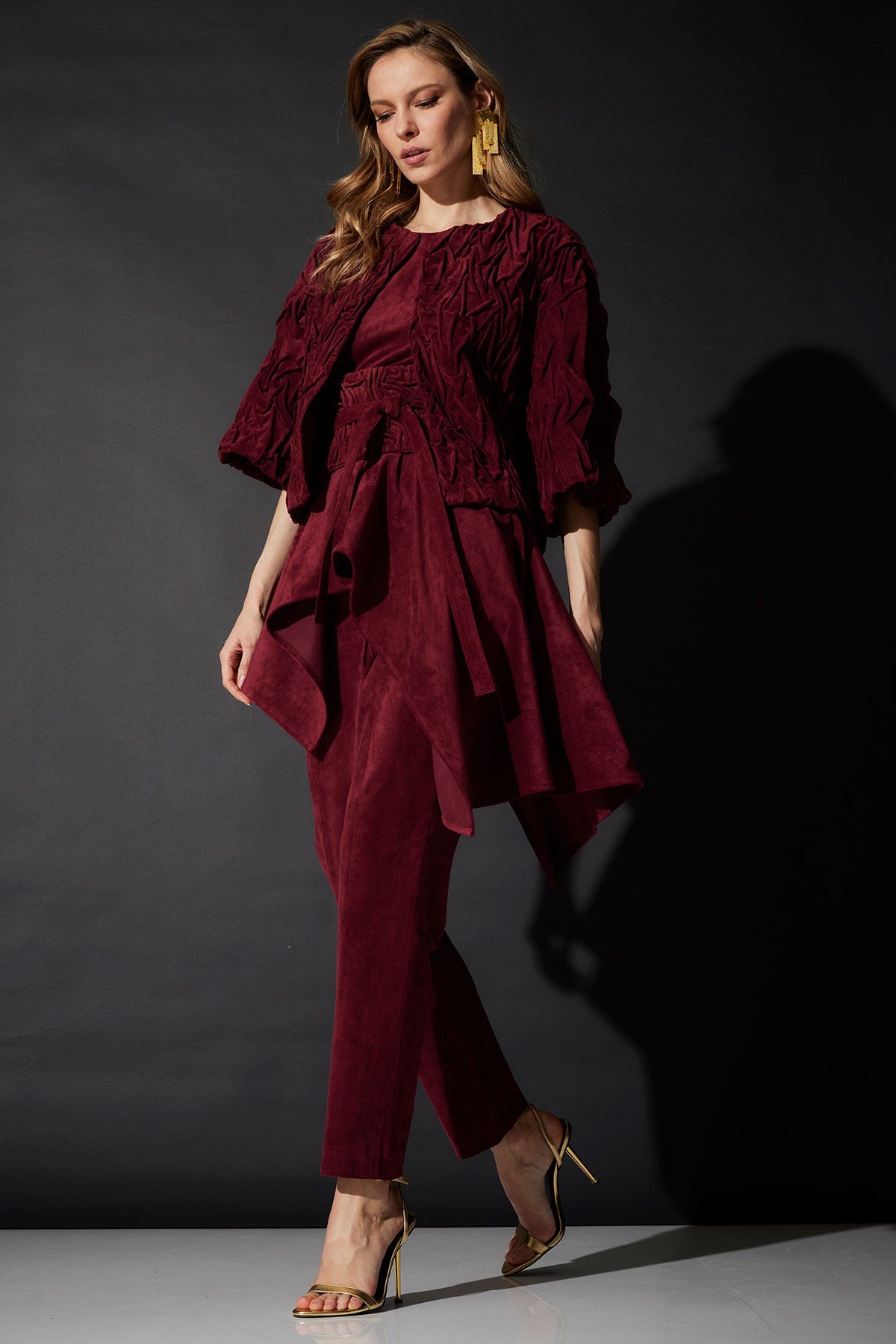 NATORI Vegan Luxe Suede Cascade Top