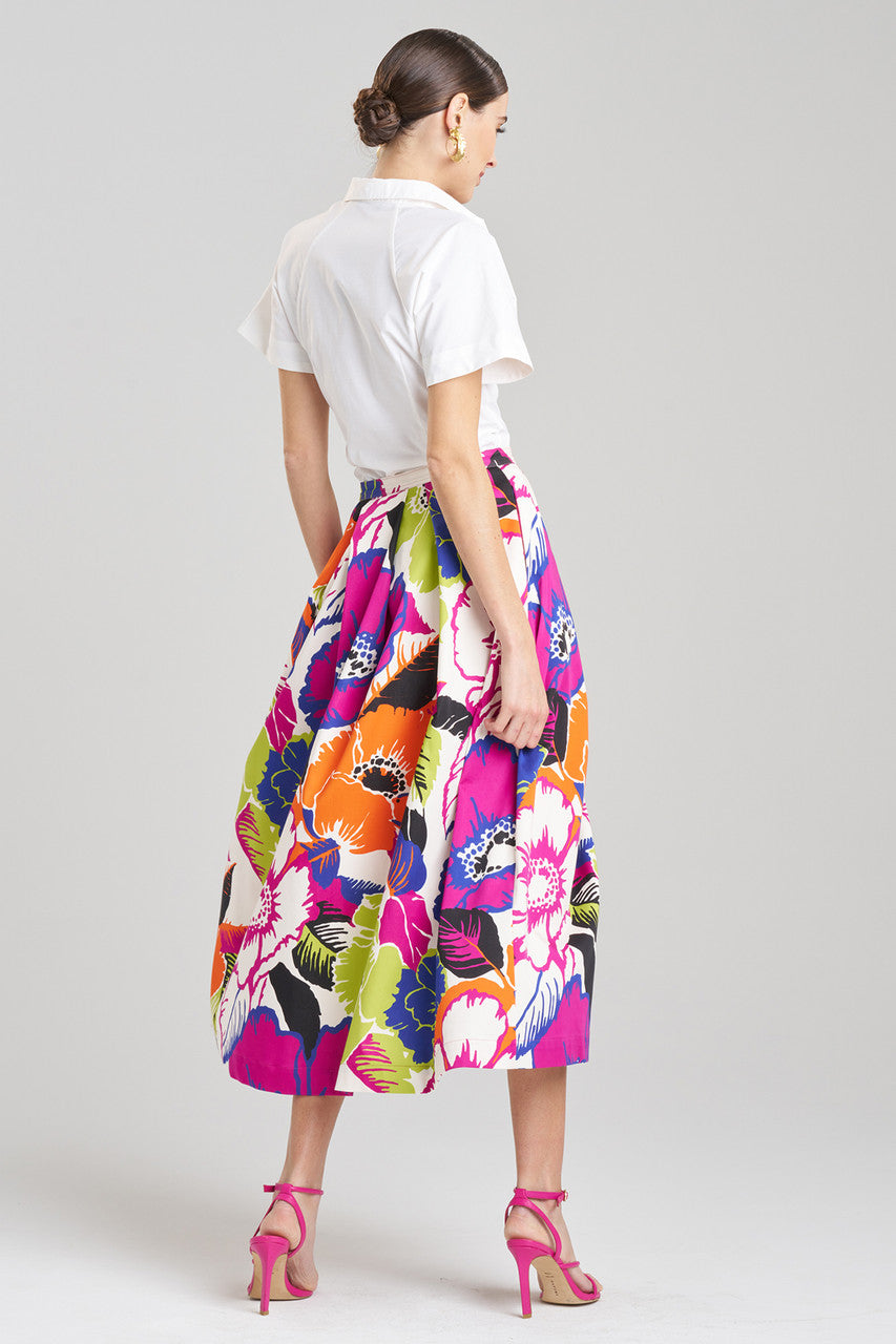 NATORI Buy Cote D'Azur Cotton Chino Maxi Skirt in Multi Online