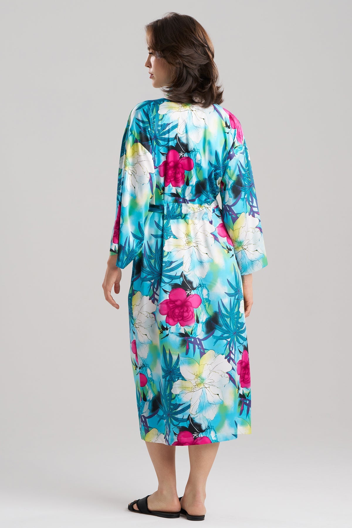 NATORI Viva Printed Satin Robe