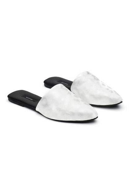 NATORI Buy Decadence Mules in Warm White Online