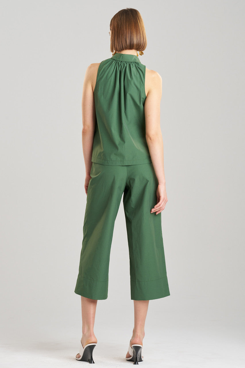 NATORI Buy Techno Poplin Sleeveless Shirt in Basil Online