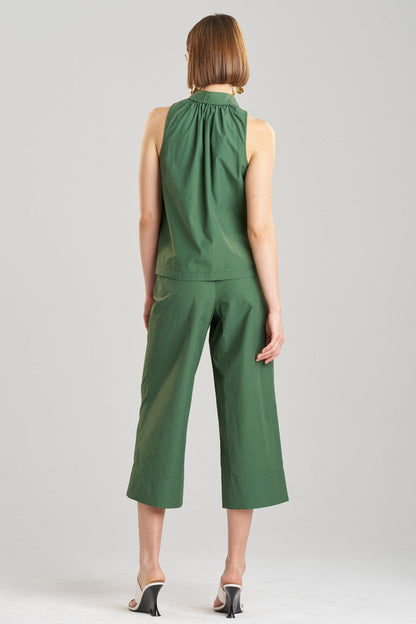 NATORI Buy Techno Poplin Sleeveless Shirt in Basil Online