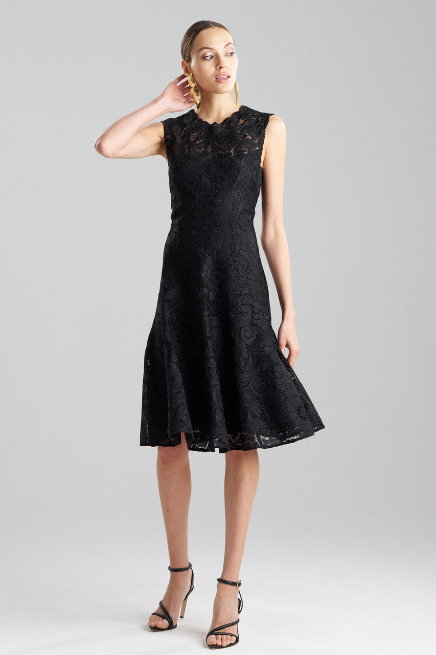 NATORI Buy Mantilla Lace Sleeveless Dress in Black Online