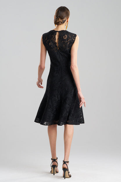 NATORI Buy Mantilla Lace Sleeveless Dress in Black Online
