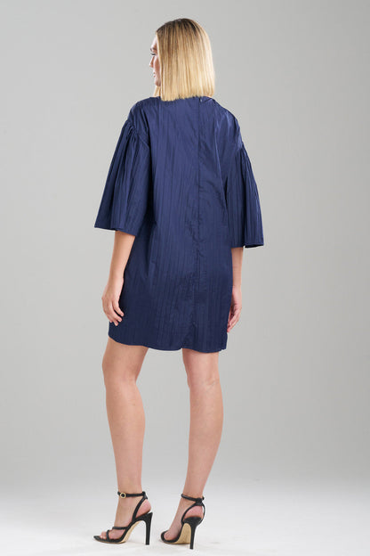 NATORI Buy Taffeta Plisse Dress in Midnight Navy Online
