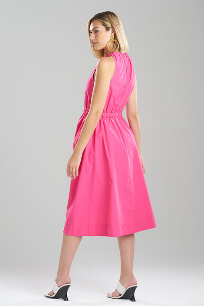 NATORI Buy Techno Poplin Dress in Electric Pink Online
