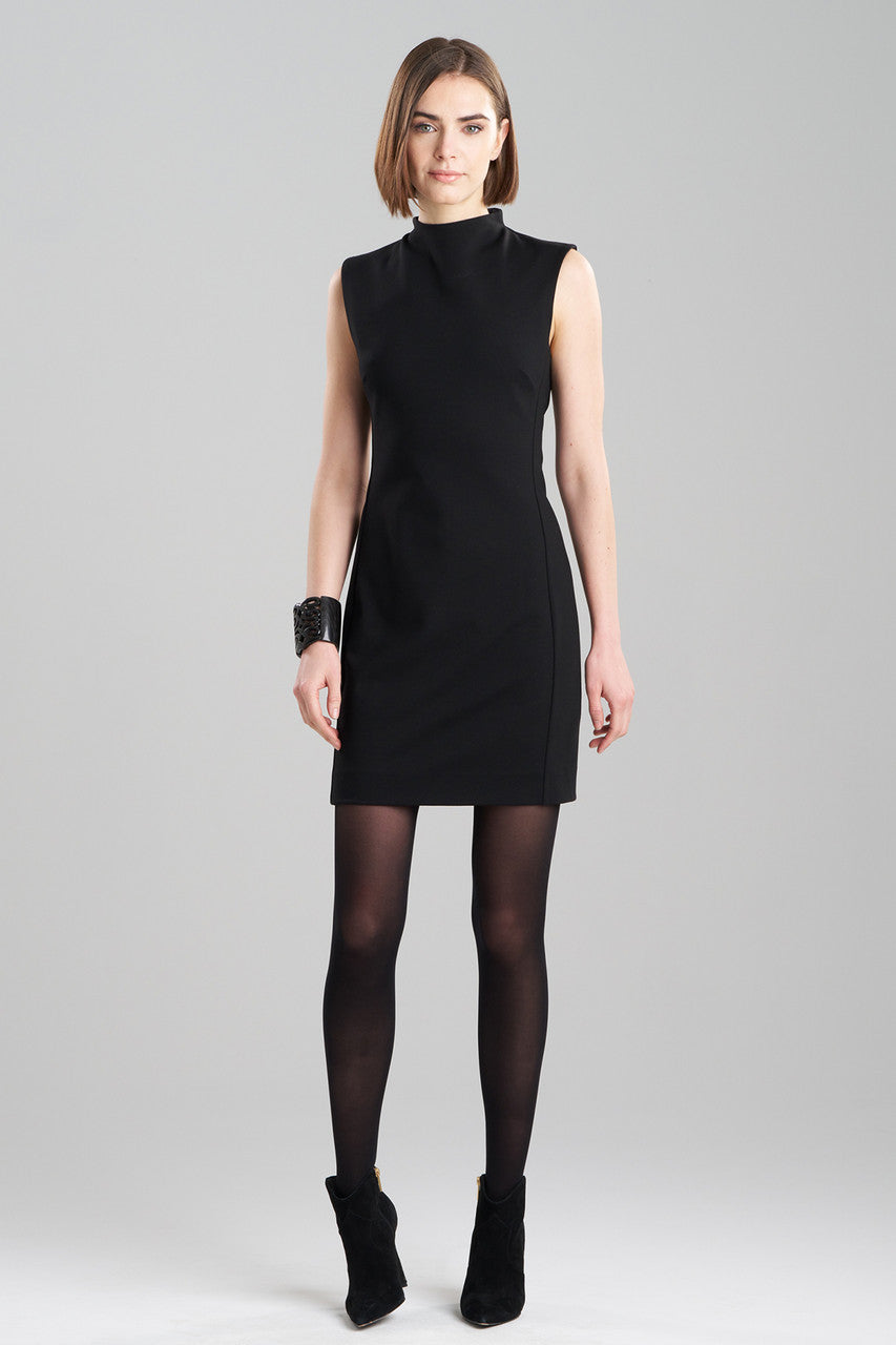 NATORI Buy Compact Knit Sheath Dress in Black Online