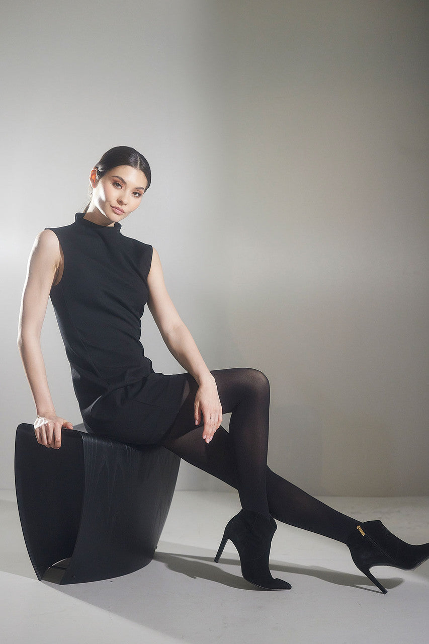 NATORI Buy Compact Knit Sheath Dress in Black Online