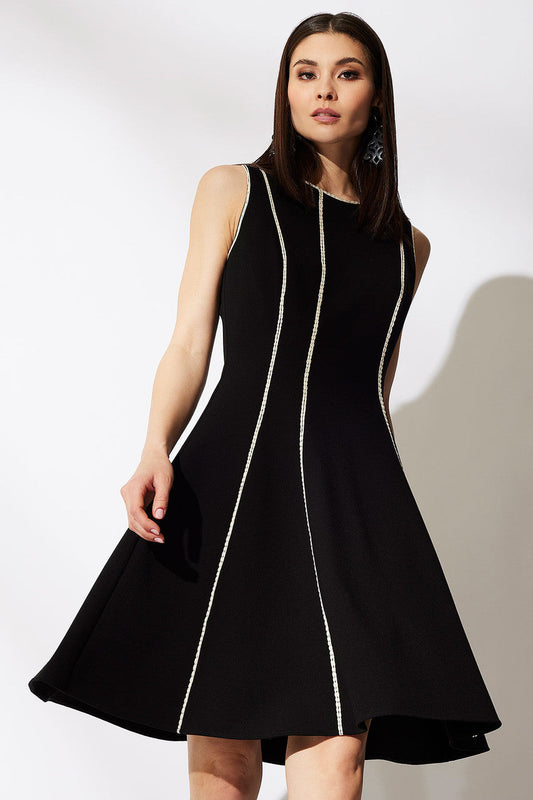 NATORI Buy Compact Knit Embroidered Dress in Black Online