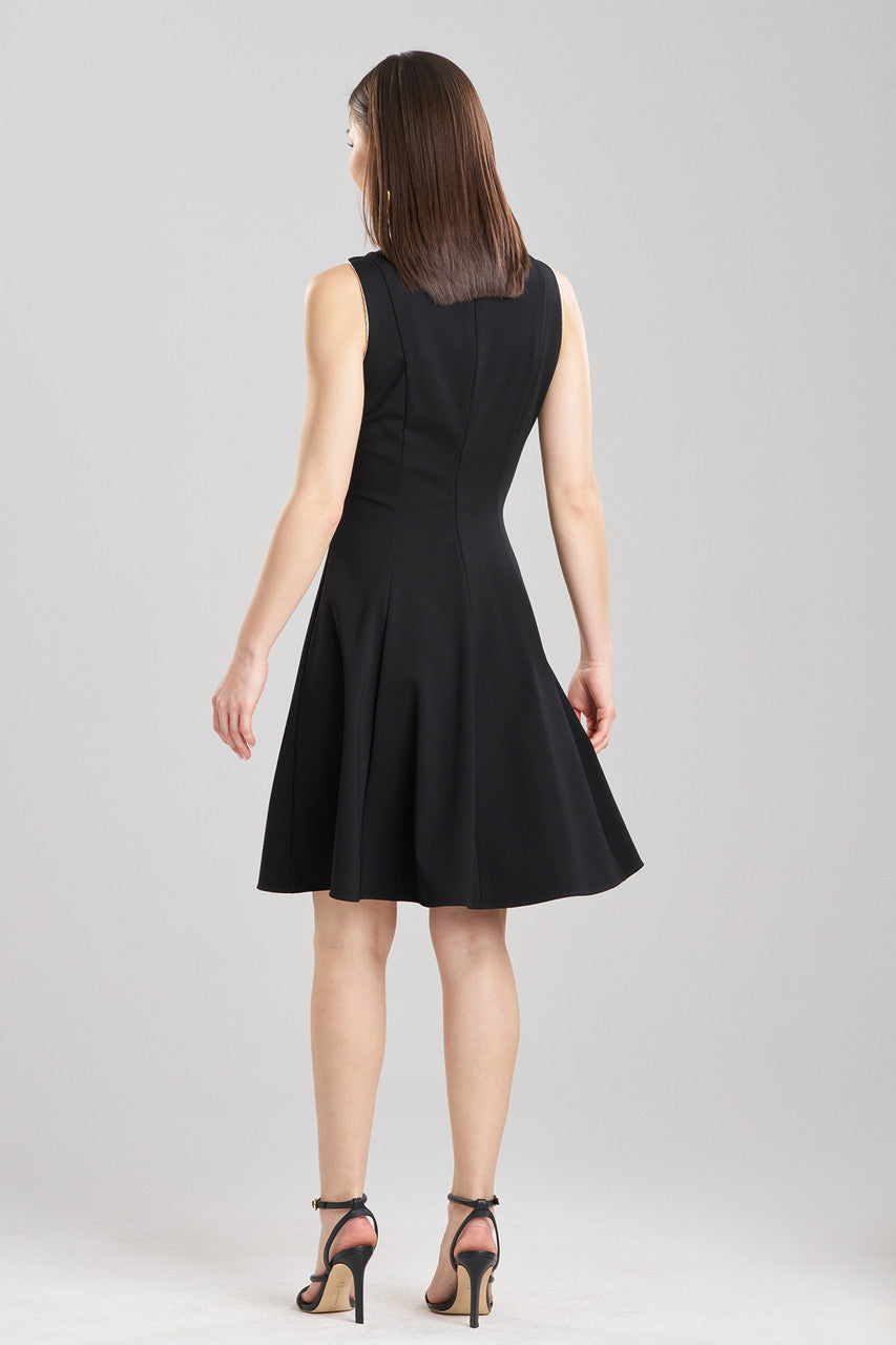 NATORI Buy Compact Knit Embroidered Dress in Black Online